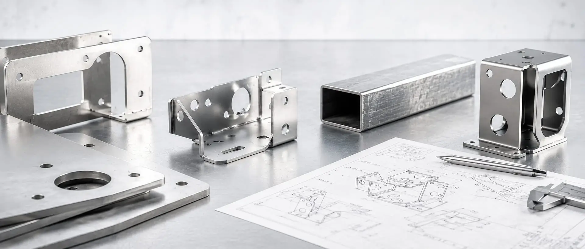 Technical part drawings for custom metal fabrication
